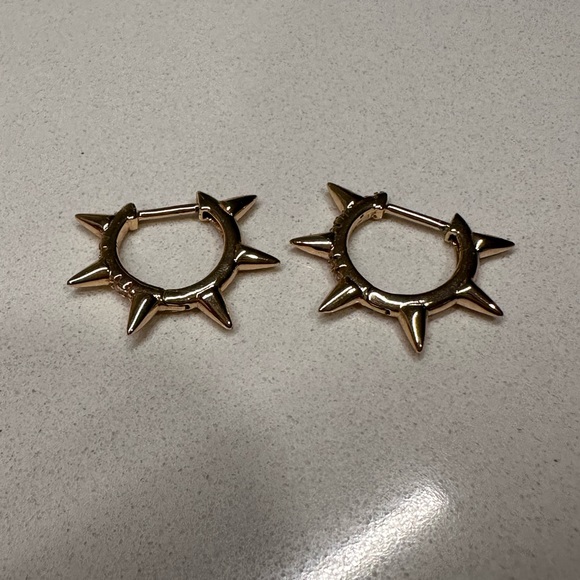 Spike Hoop Earrings - Picture 5 of 6
